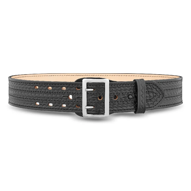 2-1/4" Basketweave Leather Sam Browne Duty Belt (4-Row Stitch)