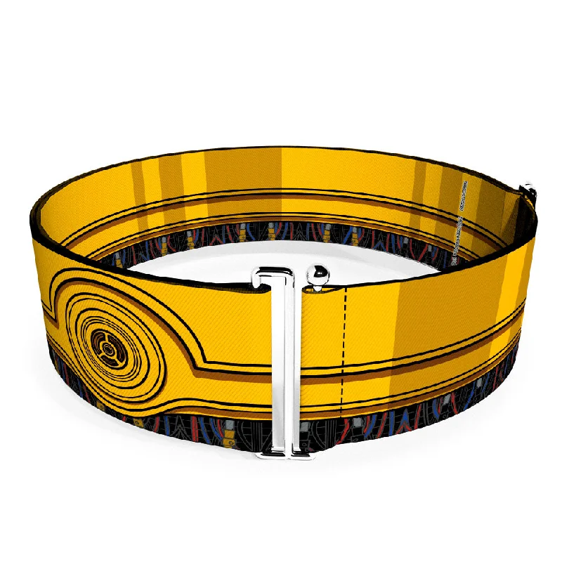 Cinch Waist Belt - Star Wars C3-PO Wires Bounding Yellows Black Multi Color