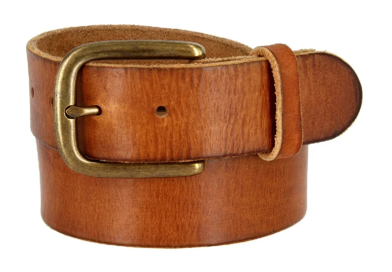 Tan Brown Genuine Leather Casual Belt