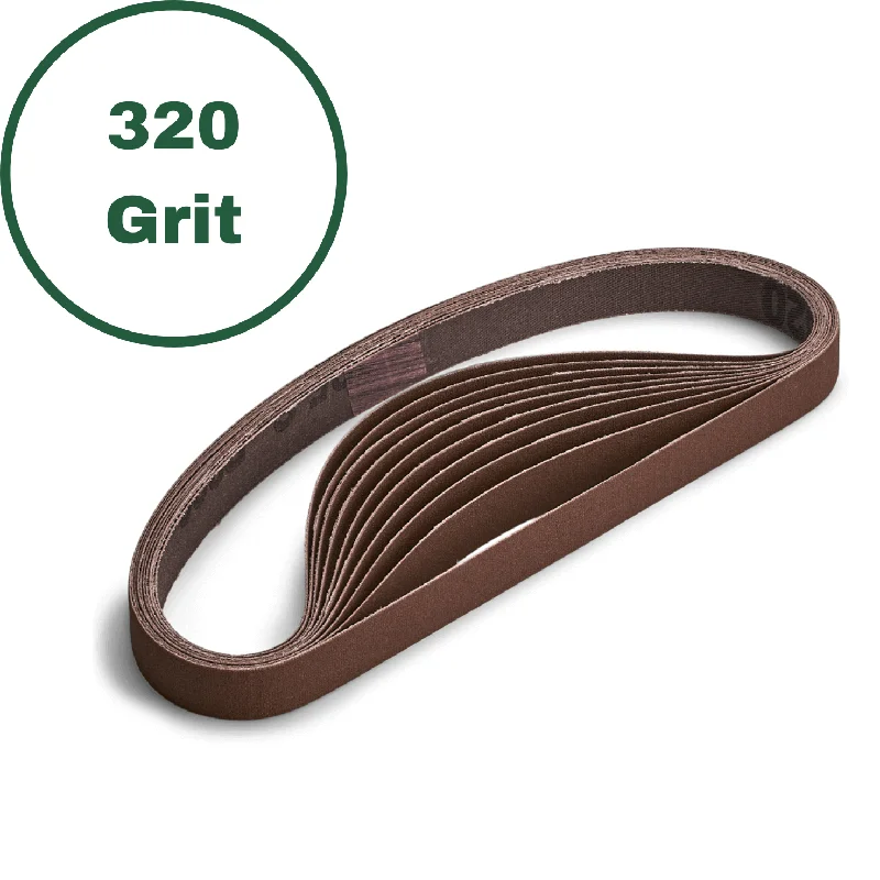 1/2" 320 Grit Belt - 10 Pack