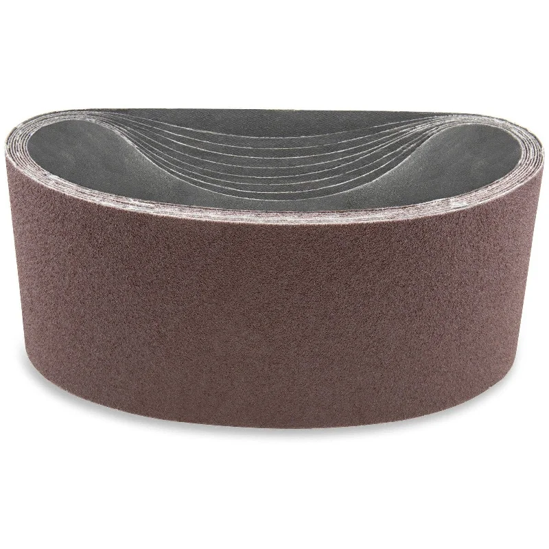 4 X 132 Inch Aluminum Oxide Wood & Non-Ferrous Sanding Belts, 3 Pack