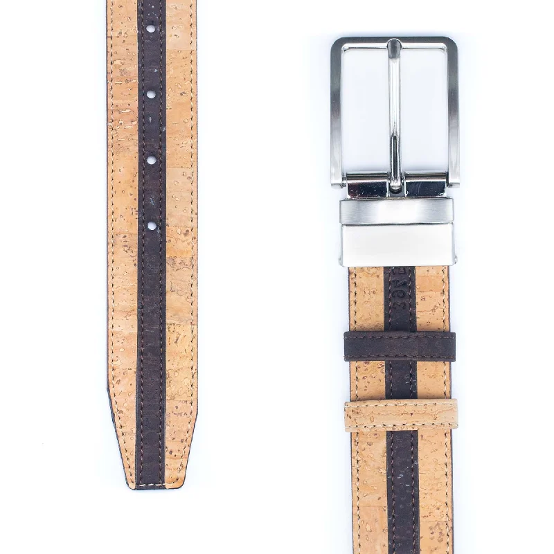 Dual brown Cork Belt- L-569-A