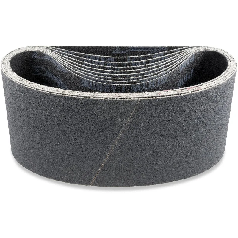 4 X 24 Inch Industrial Grade Silicon Carbide Sanding Belts, 3 Pack