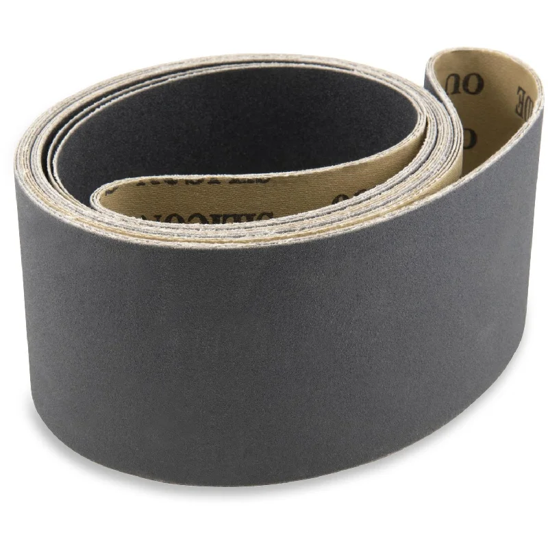 4 X 48 Inch Industrial Grade Silicon Carbide Sanding Belts, 3 Pack