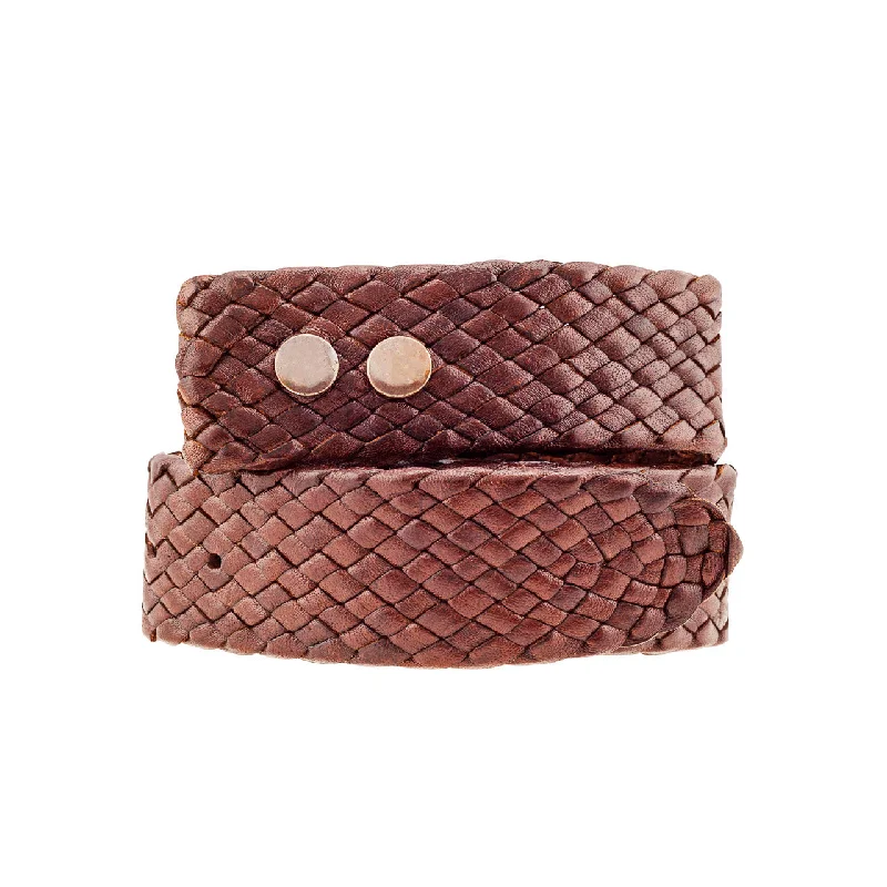 Rodeo Kangaroo Plaited Mens (No Buckle) Belt (38mm Wide)