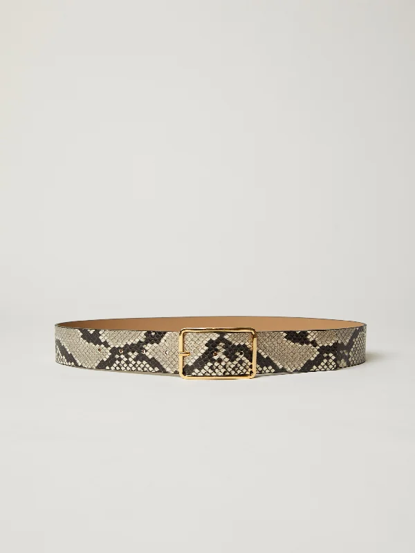 Milla Python Leather Belt