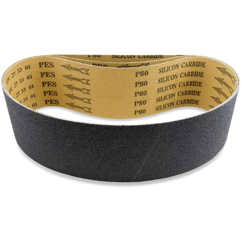 2 X 48 Inch Industrial Grade Silicon Carbide Sanding Belts, 6 Pack