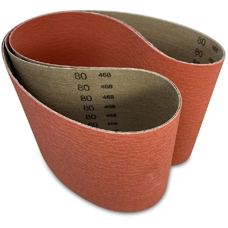 6 X 90 Inch EdgeCore Ceramic Sanding Belts, 2 Pack