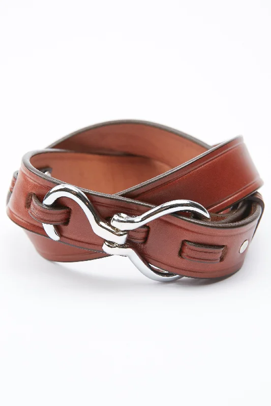 Tory Leather Hoof Pick Belt - Oak / Nickel (2282)