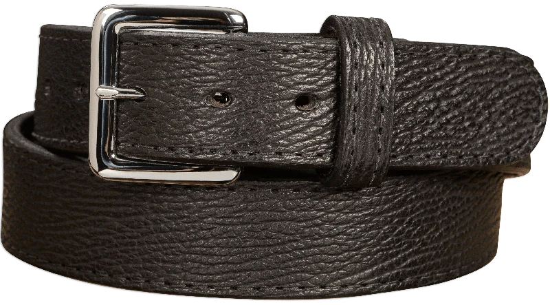 Men's Black Shark Leather Belt