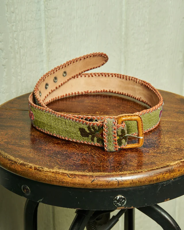 Guatemalan Whip Stitched Belt in Olive