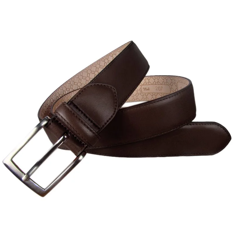 LEYVA Saddle Leather Men's Belt 207 BROWN