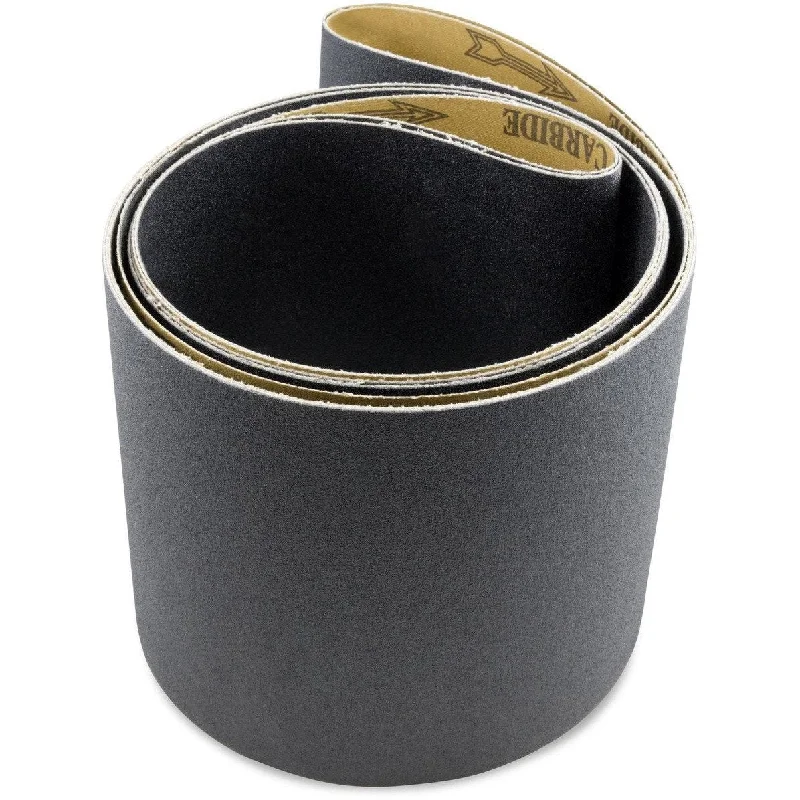 6 X 90 Inch Industrial Grade Silicon Carbide Sanding Belts, 2 Pack