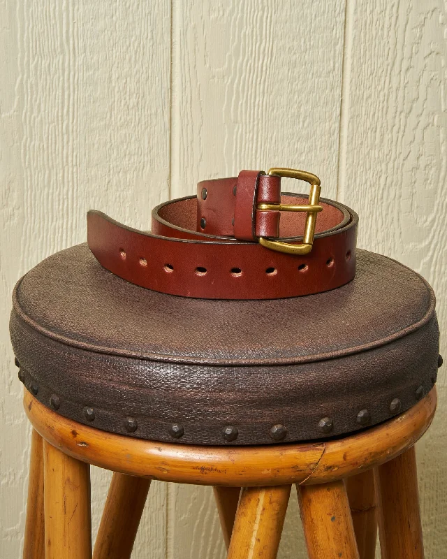 2" Bridle Leather Belt in Oak Bark