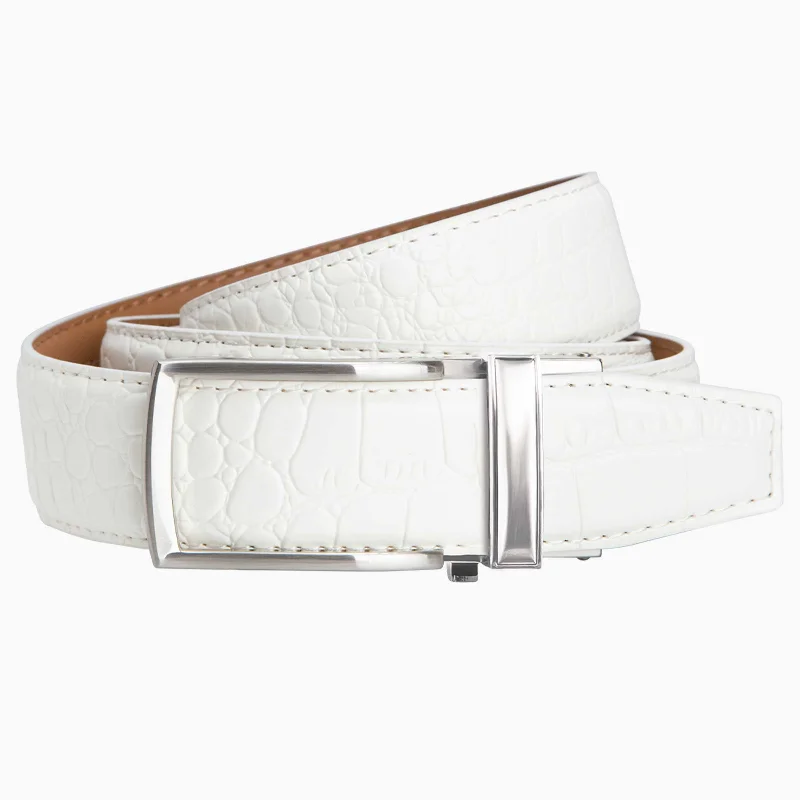 Alligator Pearl White V2 Ratchet Belt, 1 3/8" Strap [35mm]