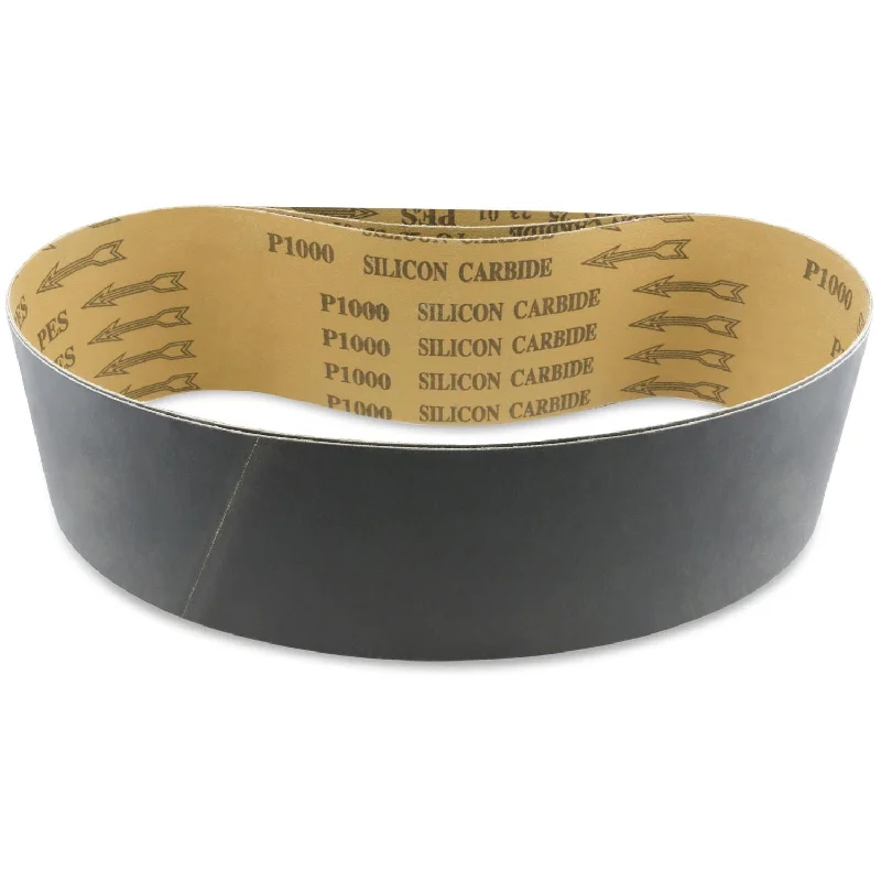 4 X 36 Inch Industrial Grade Silicon Carbide Sanding Belts, 3 Pack