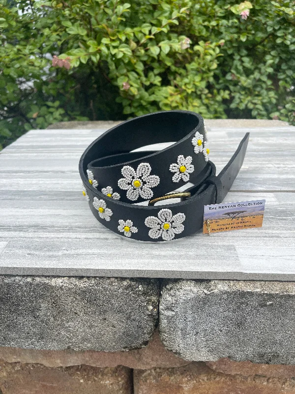 Daisies Beaded Belt Wide Width