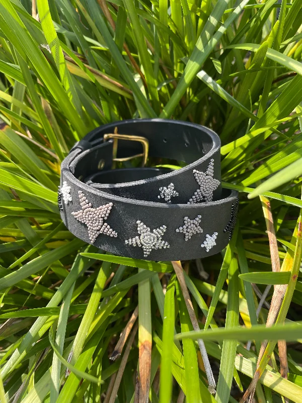 Shades of Grey Stars Belt - Wide Width