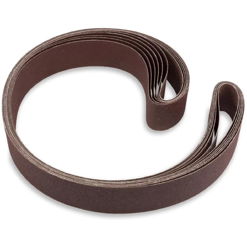 2 X 132 Inch Aluminum Oxide Metal Sanding Belts, 6 Pack