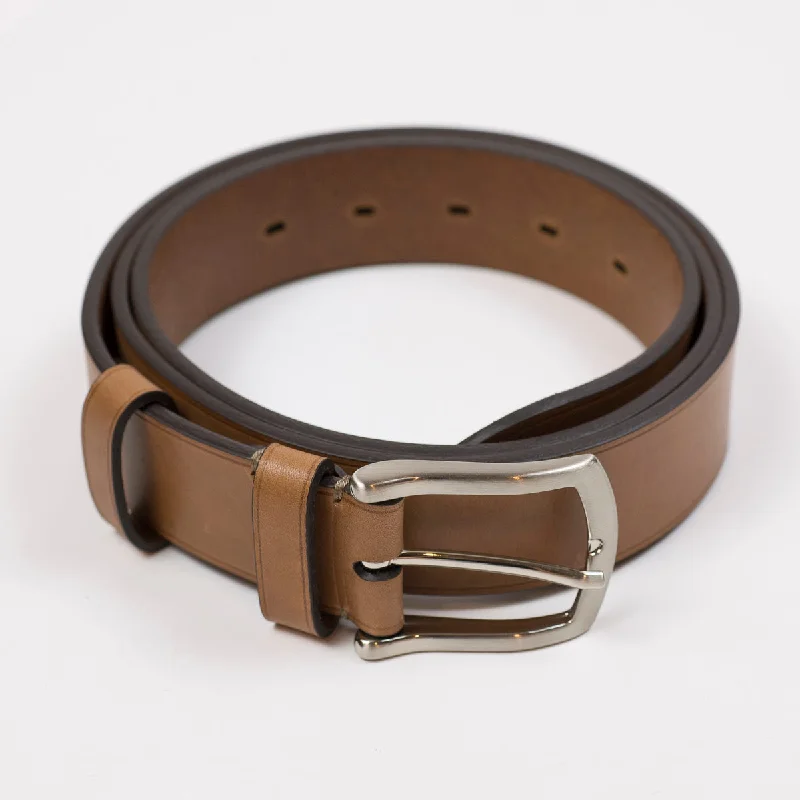 Honey brown calf Olimpo casual belt