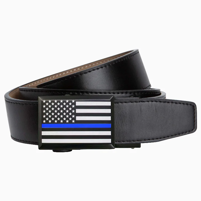 Thin Blue Line Golf Ratchet Belt 1.38" [35mm]