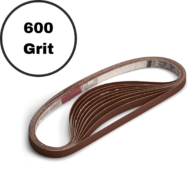 1/4" 600 Grit Belt - 10 Pack