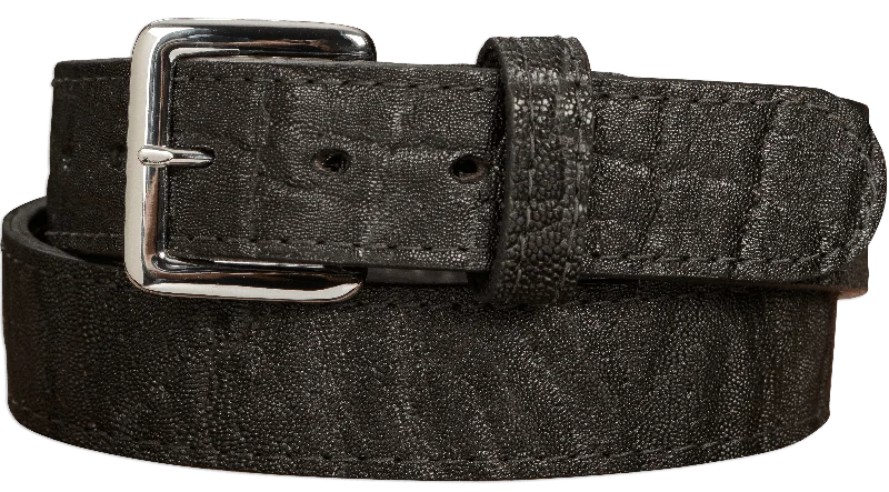 Men's Black Elephant Leather Belt