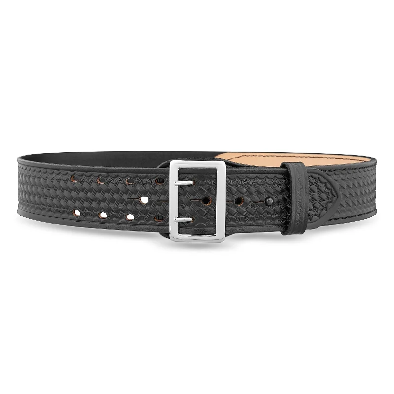 2-1/4" Basketweave Leather Sam Browne Duty Belt (Half Lined)