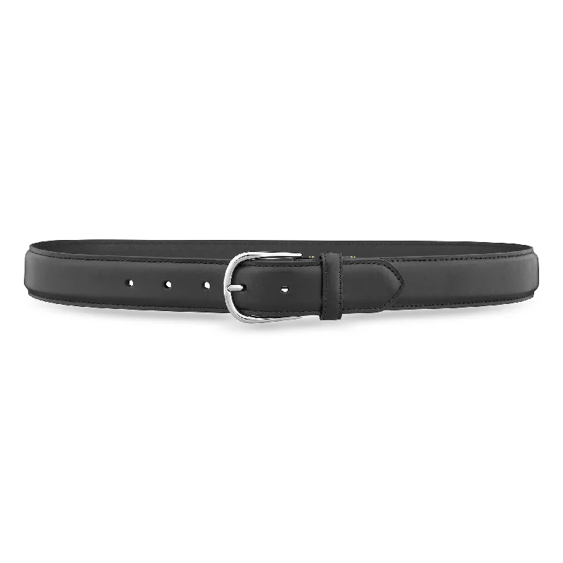 1-3/8" Black Plain Leather Casual Belt