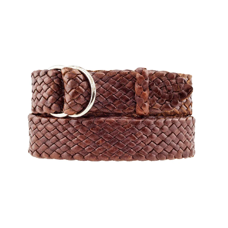 Queenslander Kangaroo Plaited Mens Ring Belt (35mm Wide)