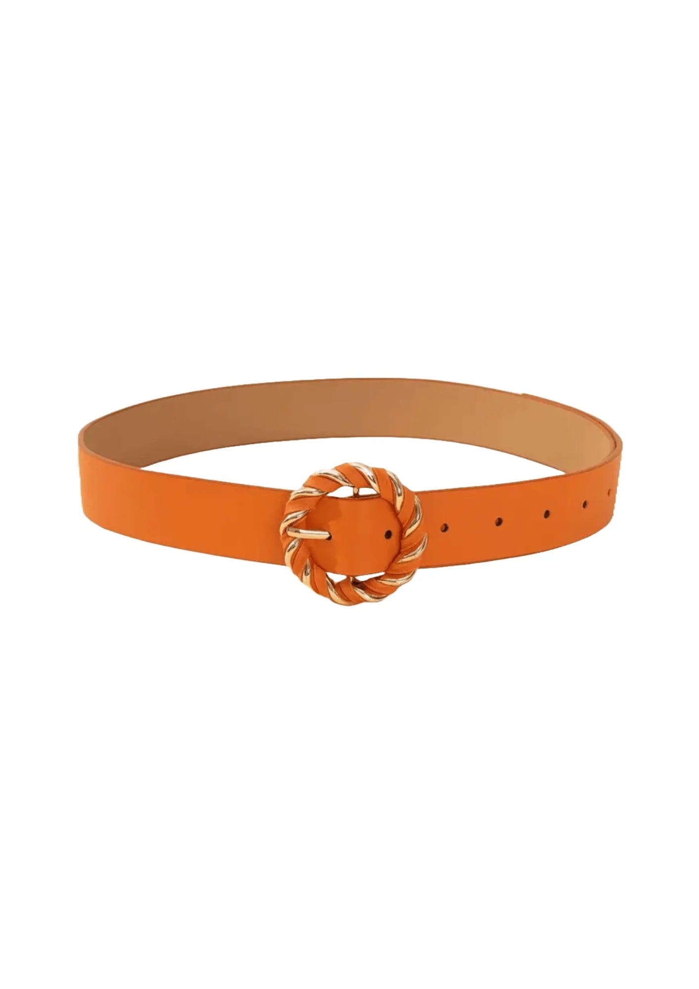 ORANGE ROUND BUCKLE BELT