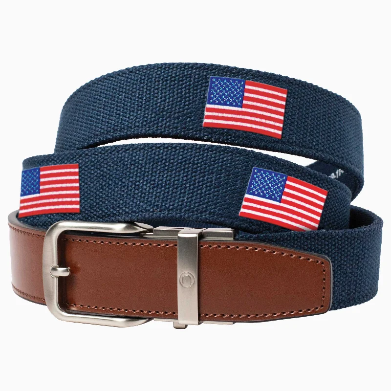 Newport USA Navy Golf Ratchet Belt 1.38" [35mm]