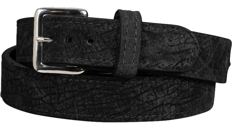 Men's Black Hippopotamus Leather Belt