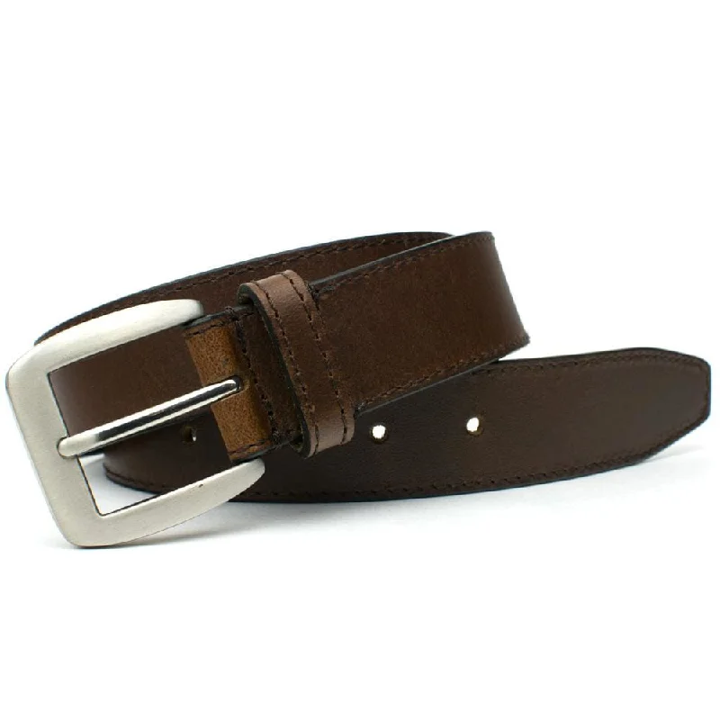 Casual Brown Leather Belt II by Nickel Smart®