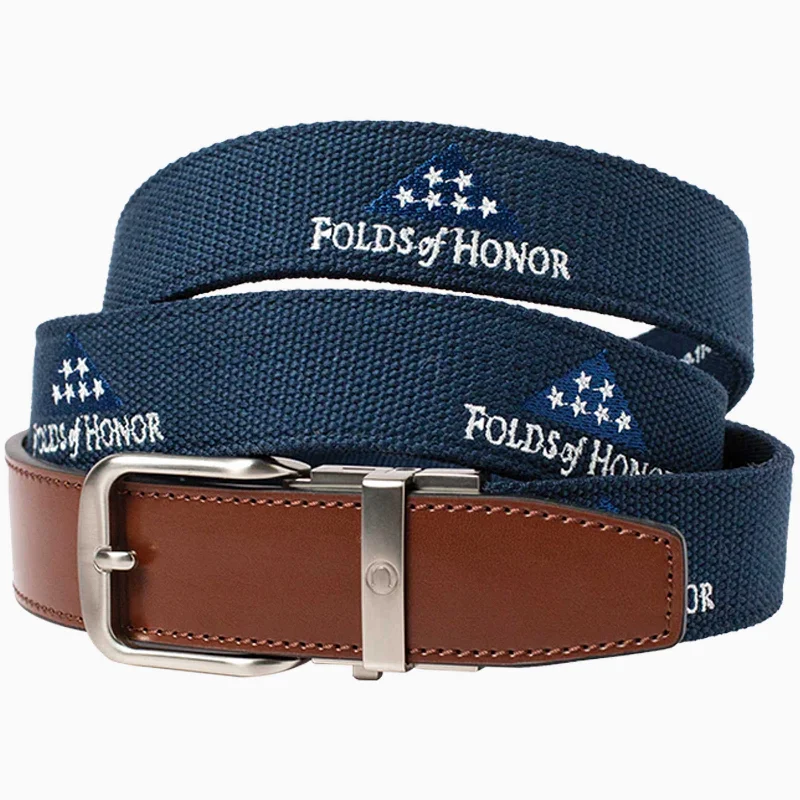 FoH Newport Navy Golf Ratchet Belt 1 3/8" Strap [35mm]