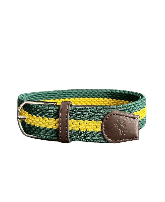 Braided Belt - Green and Yellow