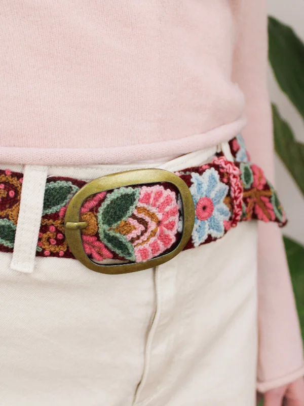 Anabel Embroidered Wide Belt