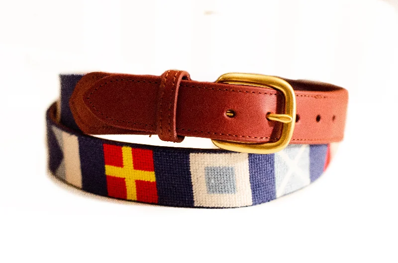 NAUTICAL FLAG NEEDLEPOINT BELT™