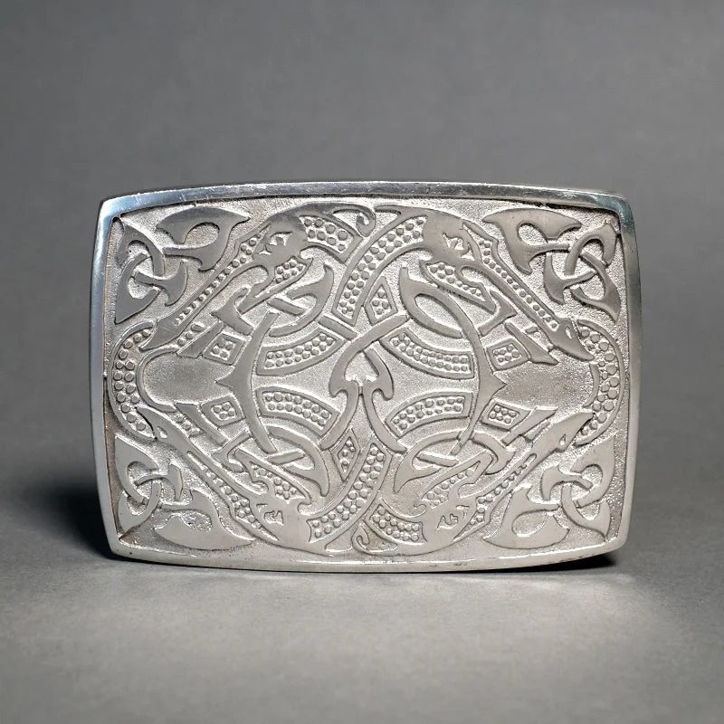 Celtic Bird Design Pewter Kilt Belt Buckle