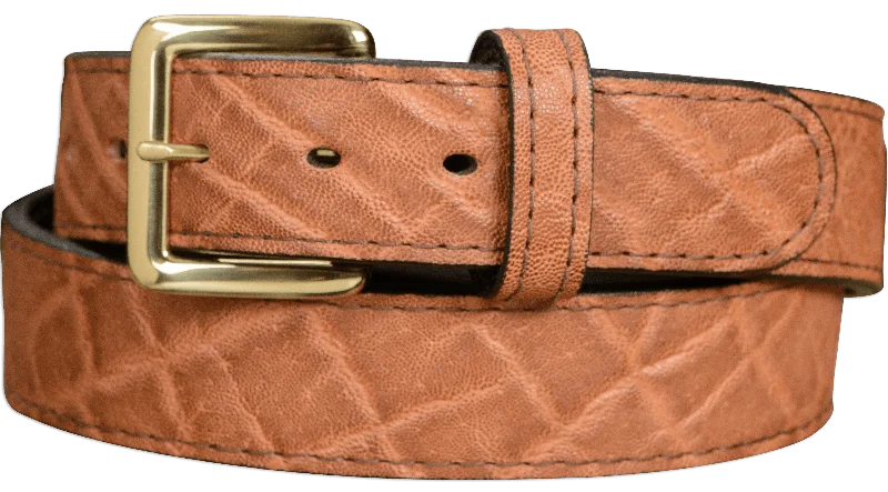 Men's Caramel Brown Elephant Leather Belt