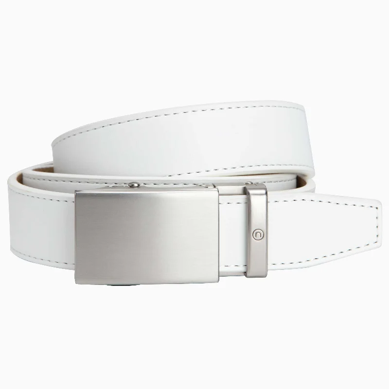 Kid's White Golf Ratchet Belt 1.125" [29mm]