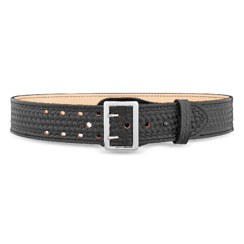 2-1/4" Basketweave Leather Sam Browne Duty Belt (2-Row Stitch)