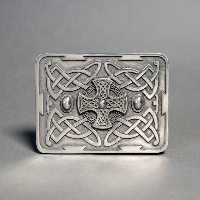 Northumberland Cross Pewter Kilt Belt Buckle