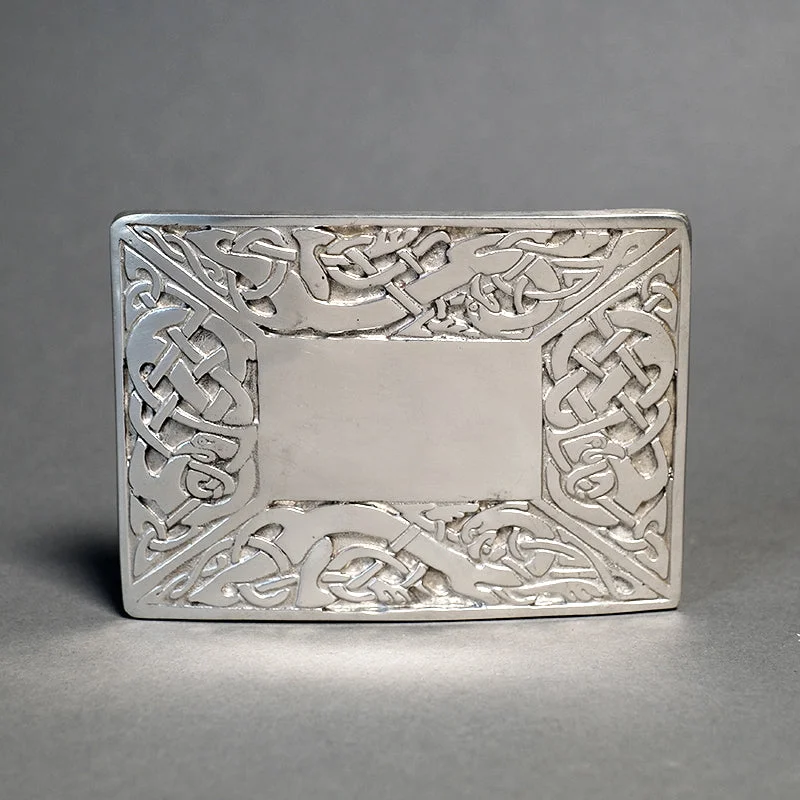 Celtic Frame Pewter Kilt Belt Buckle