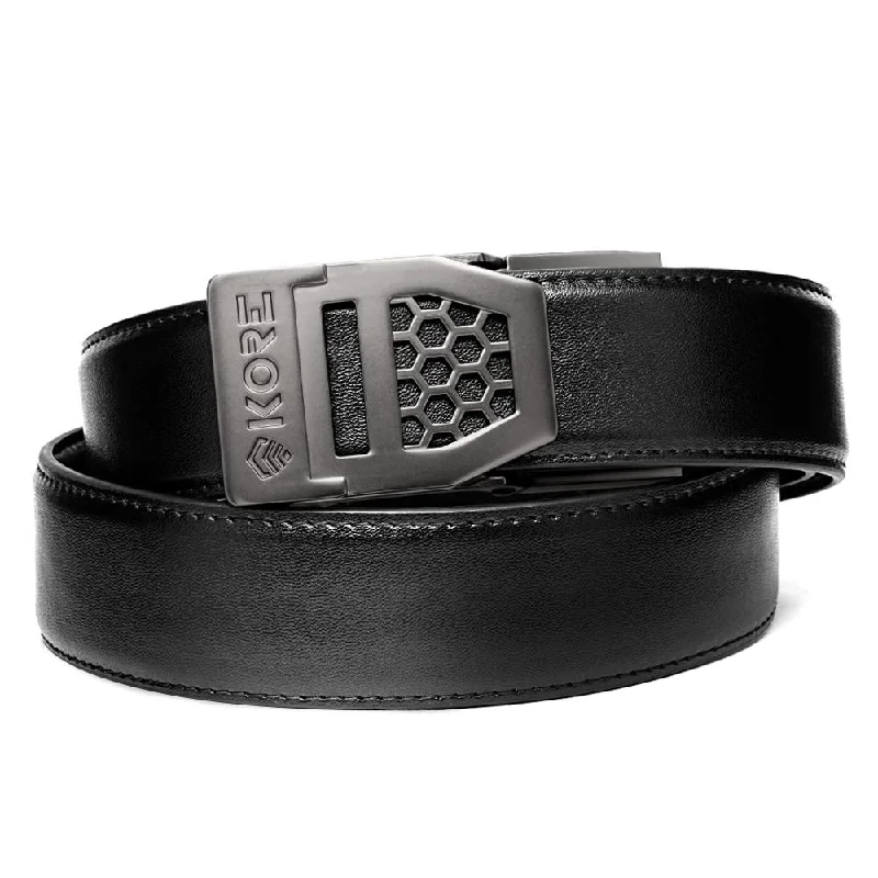 X6 GUNMETAL BUCKLE | LEATHER GUN BELT 1.5"