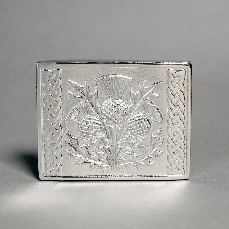 Thistle Pewter Kilt Belt Buckle