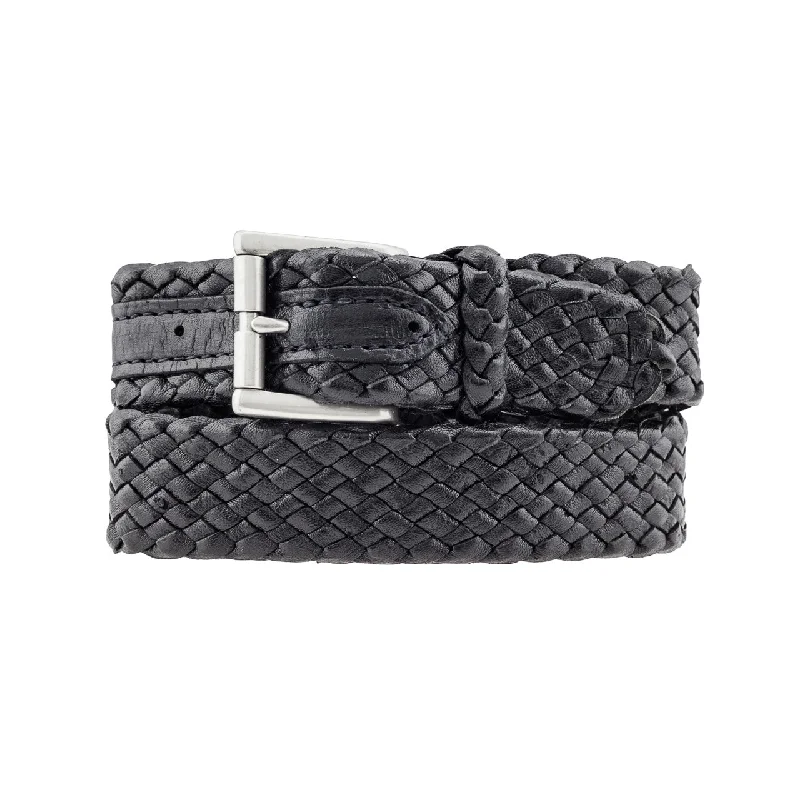 Squatter Kangaroo Plaited Mens Buckle Belt (30mm Wide)