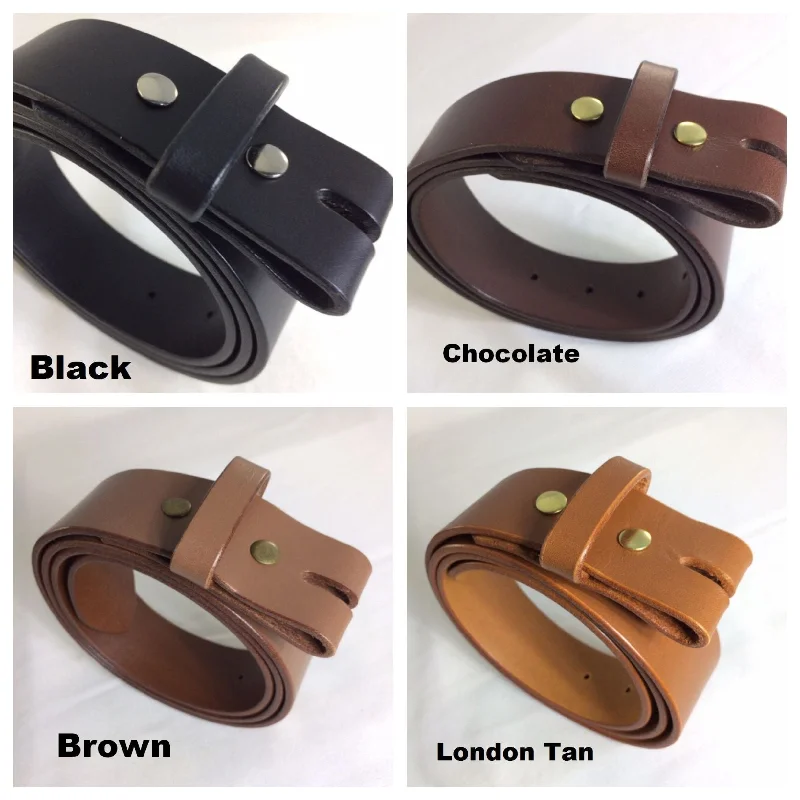 Finished Leather Belt Strips Blanks 9-10 oz. Choice of 4 colors & 2 widths