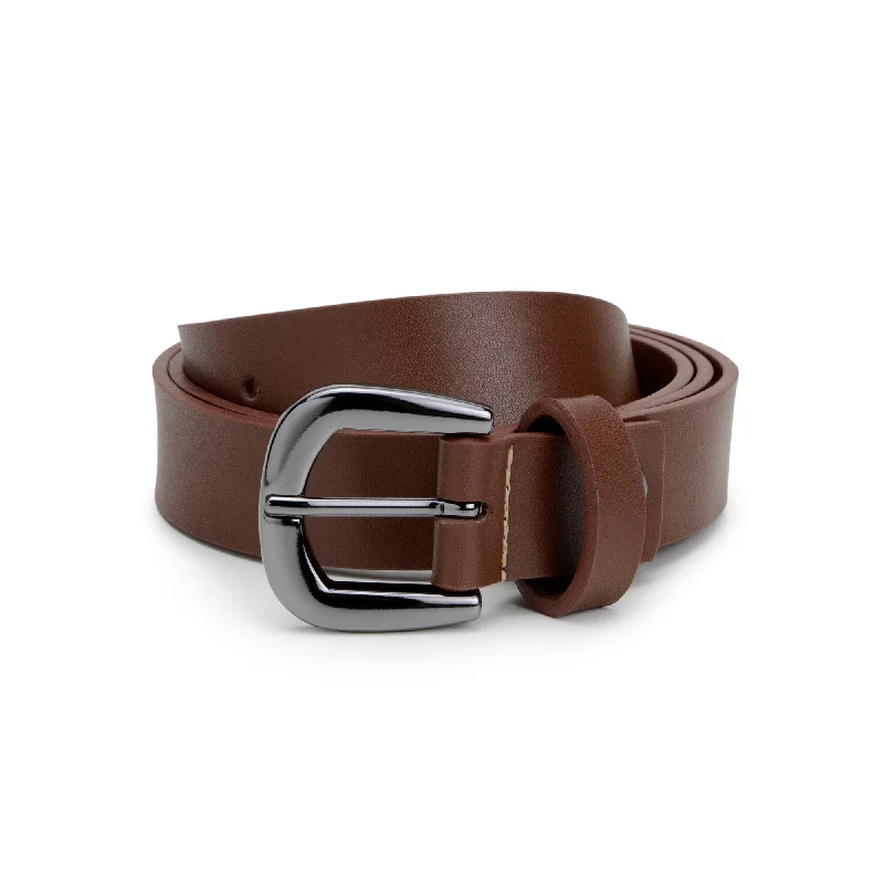 'Eliza' women's vegan leather belt Zette - cognac